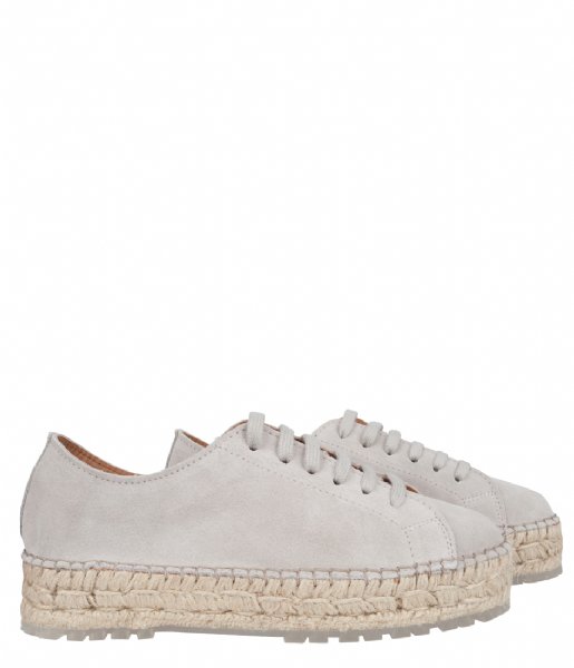 Shabbies Sneaker Espadrille Lace Up Suede suede off white